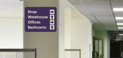 PVC Wall Directional Sign